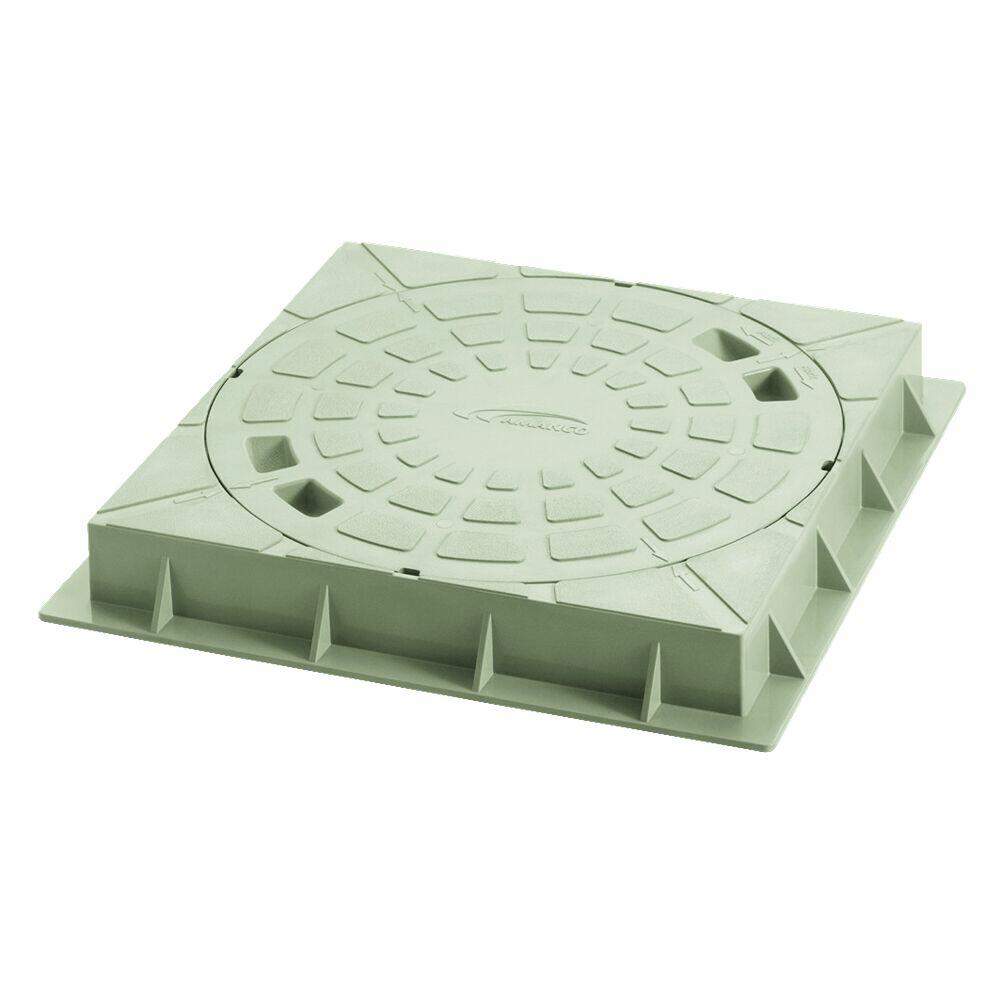 Tampa 300mm para Caixa Gordura Elétrica Inspeção Branco Quadrado Amanco