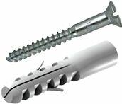 Bucha Universal com Parafuso 10mm BX6 Cabeça Chata 4 Peças 3739 Bemfixa