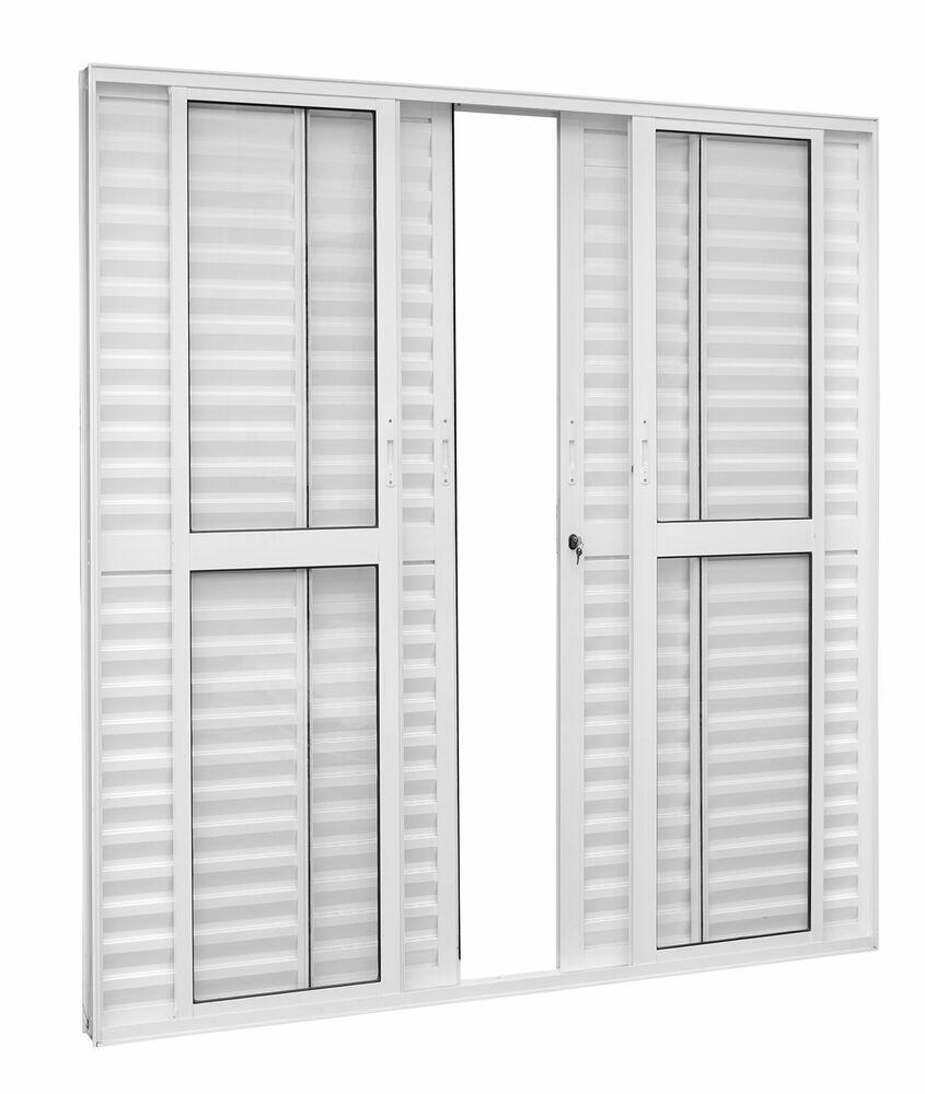 Porta Balcão Alumínio CRV Nobre 2,1x2m 6 Folhas Central