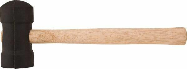 Martelo de Borracha Vonder 60mm Preto para Azulejista com Cabo de Madeira