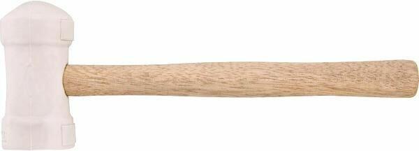 Martelo de Borracha Vonder 40mm Branco para Azulejista com Cabo de Madeira