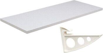 Prateleira Prat-K Concept Reta com Suporte 25x80cm Branca