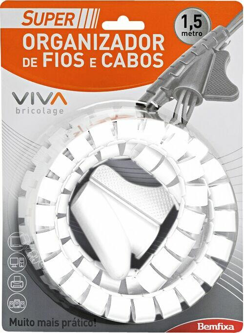 Organizador de Fios 16mm Bemfixa Uniflex Super Branco