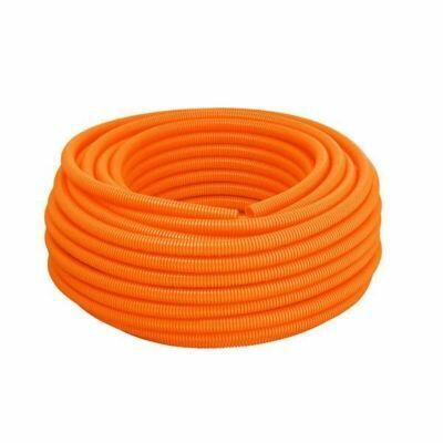 Eletroduto Corrugado 20mm Pvc Flex Reforcado Laranja 50mts Amanco