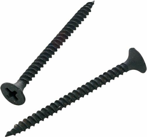 Parafuso de Ferro para Drywall Bemfixa 3,5x45mm Cabeça Chata Preto 10 Peças