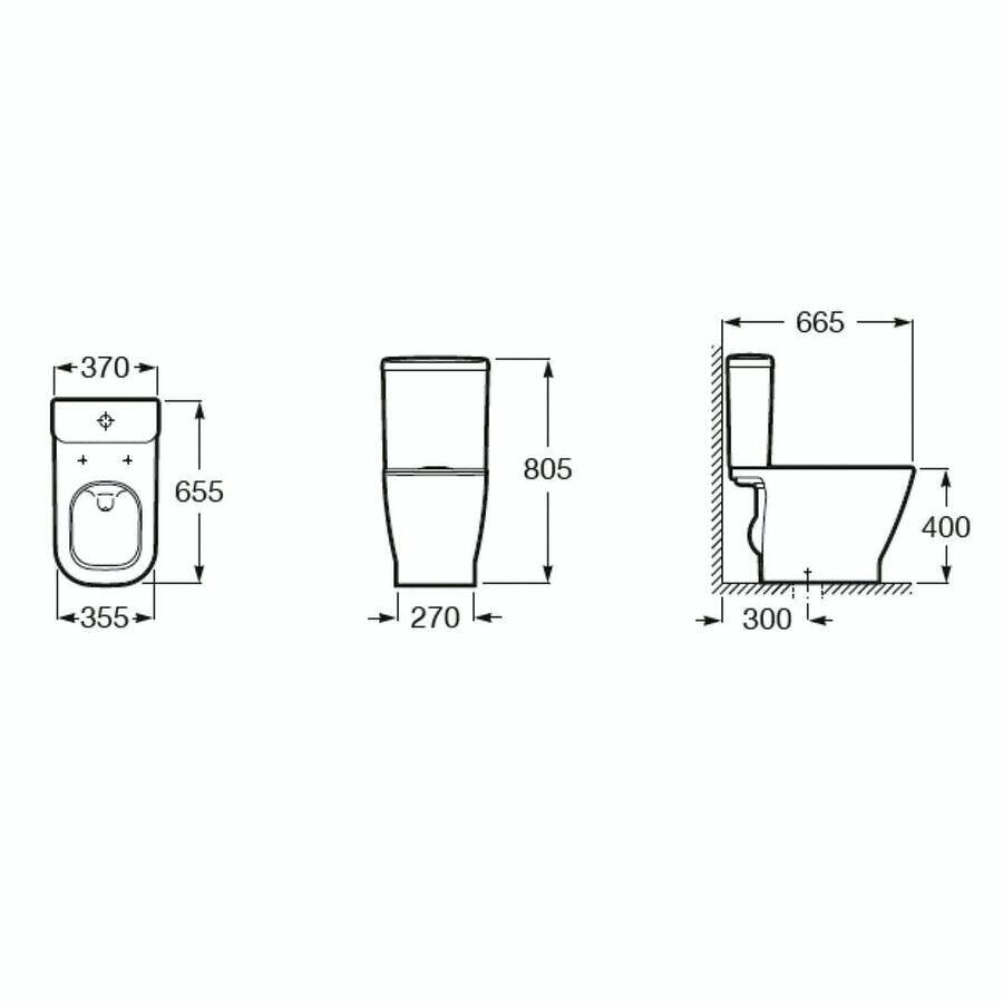 Vaso Sanitário para Caixa Acoplada Branco Roca