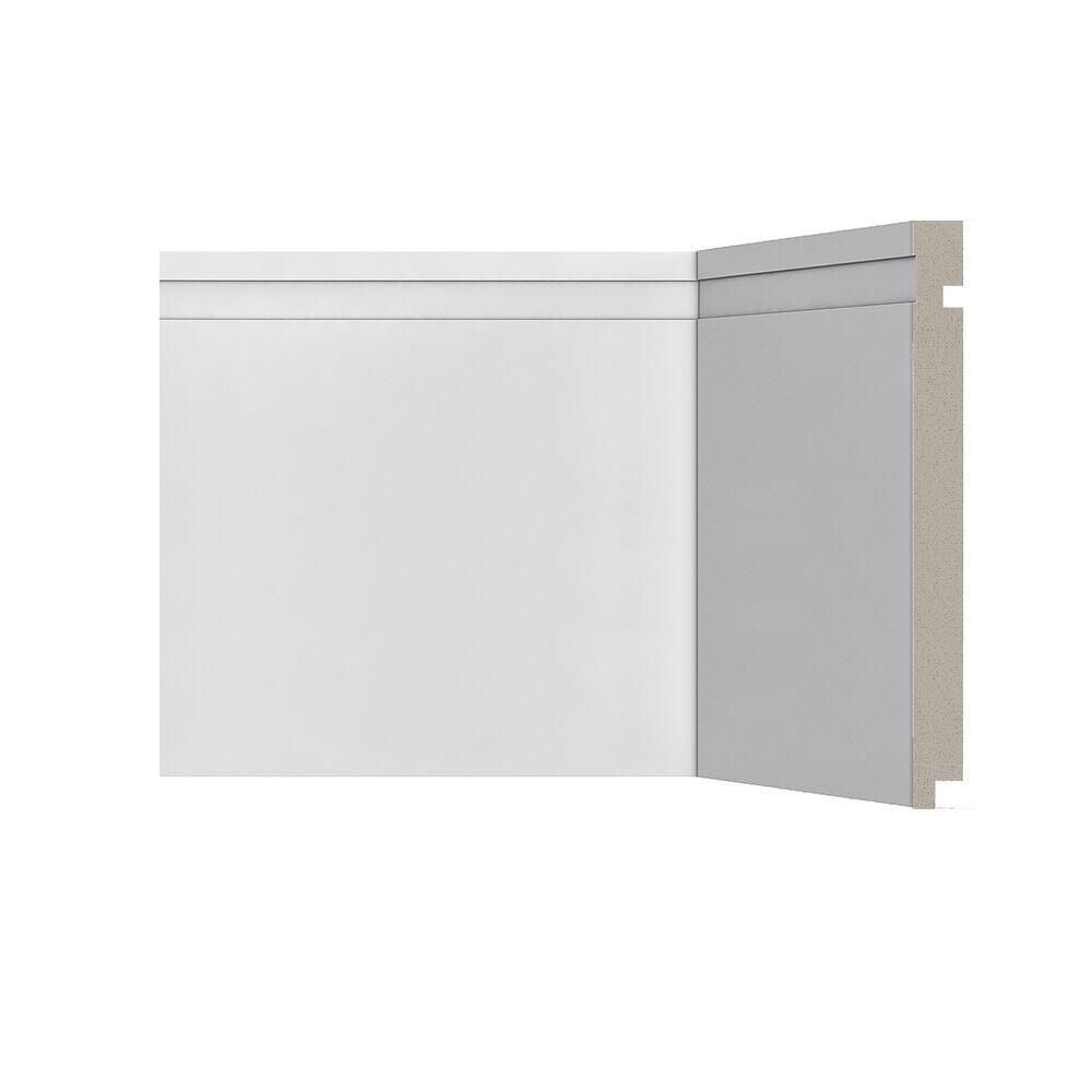 Rodapé Poliestireno Santa Luzia 505 20cmx2,4m Moderna Branco