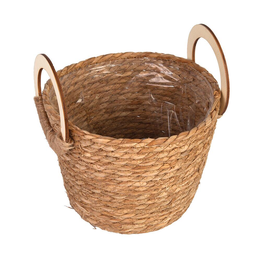 Cachepô Fibra Natural 23x23cm Natural Fascino