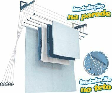 Varal Teto e Parede em Alumínio Maxeb 120cm Max Eberhardt