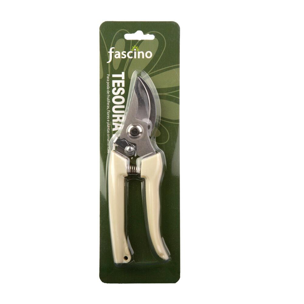 Tesoura de Poda Plastico Metal Branco Fascino