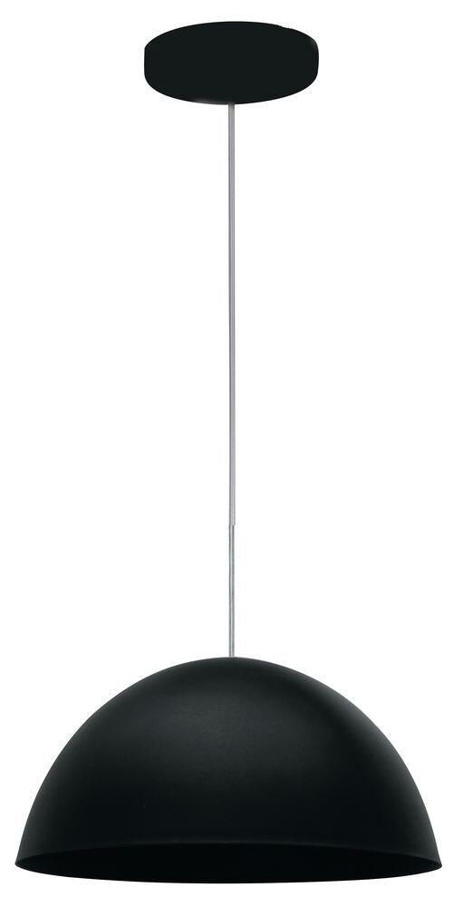 Pendente Taschibra 1 Lâmpada TD 821 E27 Preto