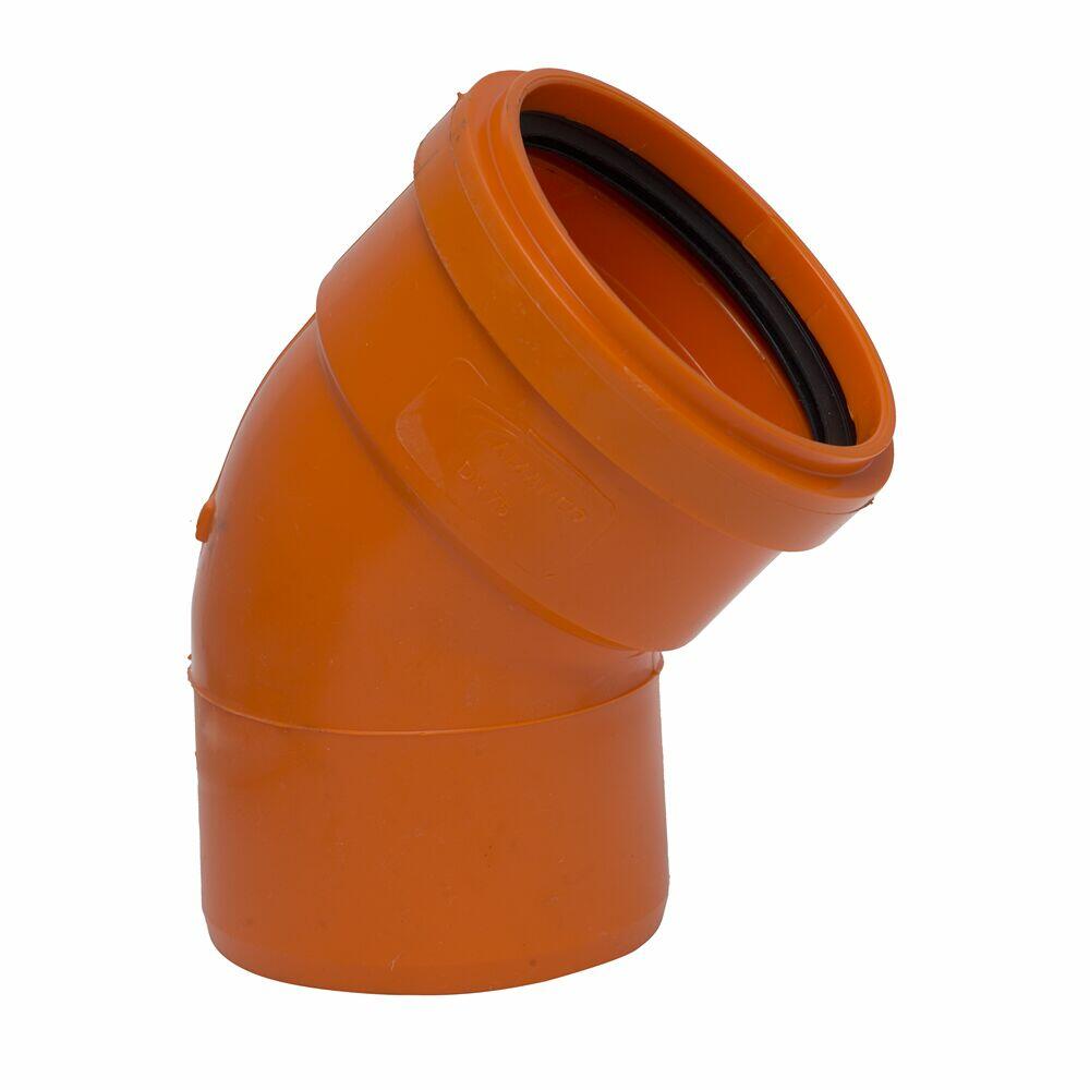 Joelho 45º 100mm Esgoto Silentium Laranja Amanco