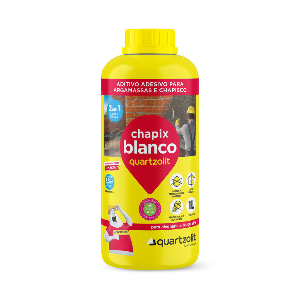 Adesivo Chapix 1L Branco Quartzolit