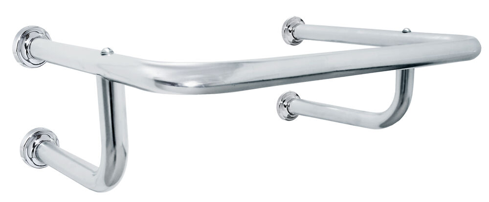 Barra de Apoio em U para Lavatório 68x22x48cm Cromado Sicmol