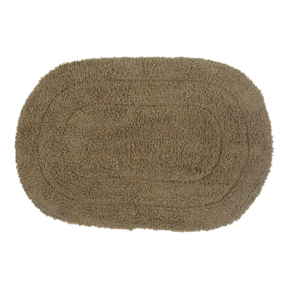 Tapete para Banheiro Bath Circle 40x60cm Marrom Casa&Ideia