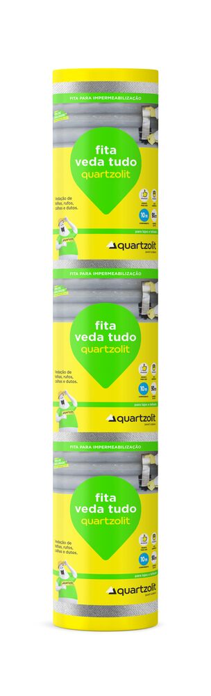 Fita Veda Tudo 0,90x10m Sleeve Alumínio Quartzolit