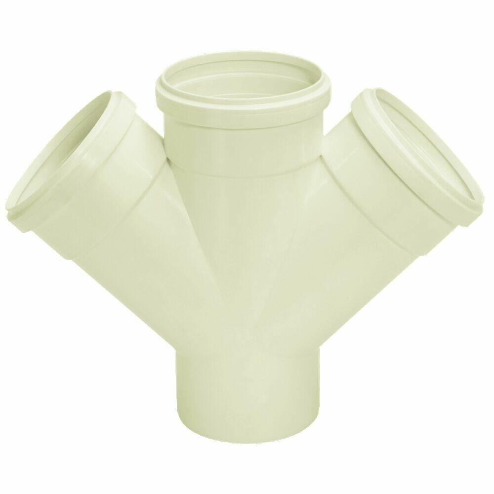 Junção Dupla 100mm Pvc Esgoto Branco Amanco