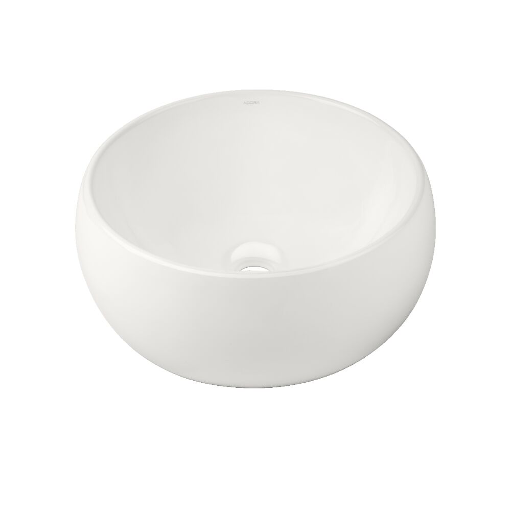 Cuba para Banheiro de Apoio Louça Redonda Branca 39cm Addra