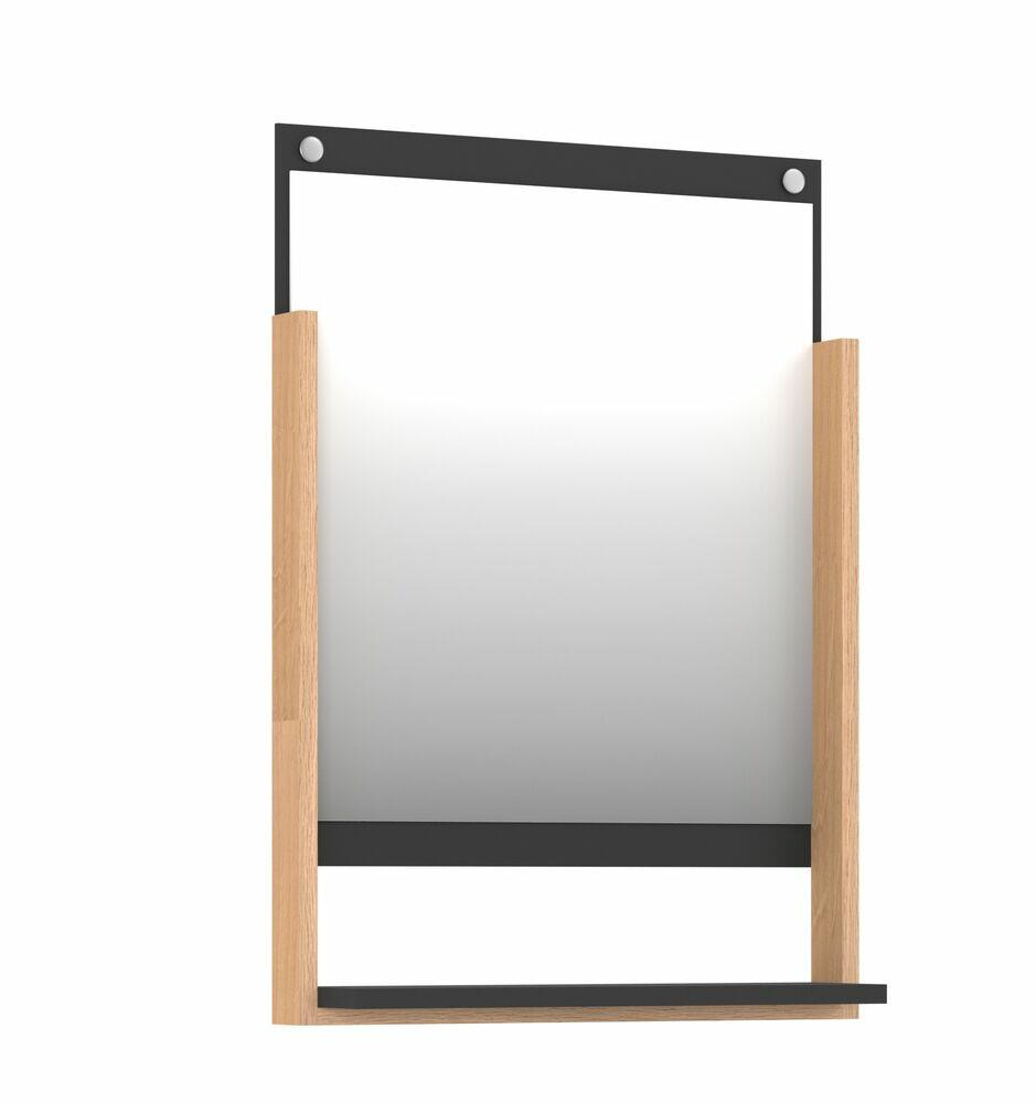 Espelheira para Banheiro MDF/MDP Bayo Plomo/Parquet 48cm C-Linea