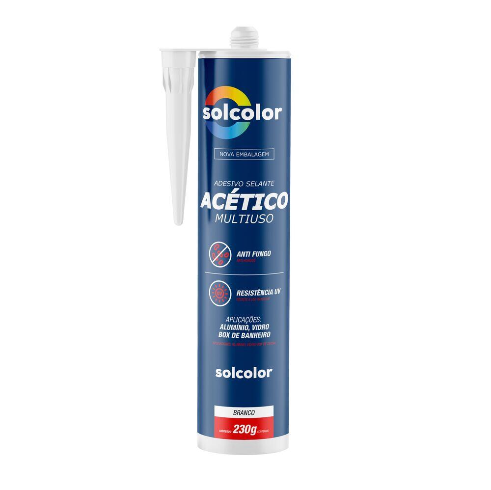 Silicone Multiuso Acético Branco 230Gr Solcolor