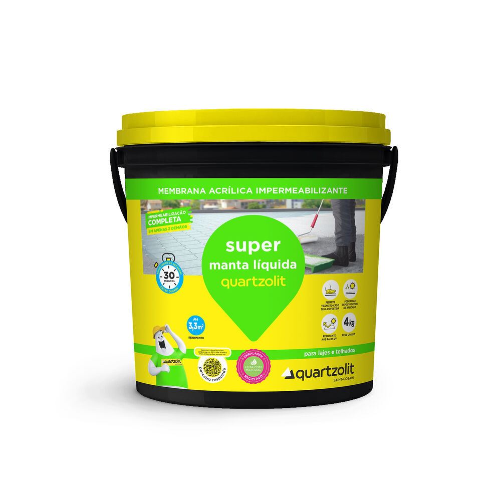 Impermeabilizante Quartzolit Manta Líquida 4kg Branco
