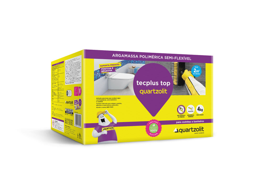 Impermeabilizante 4kg Tecplus Top Cinza Quartzolit