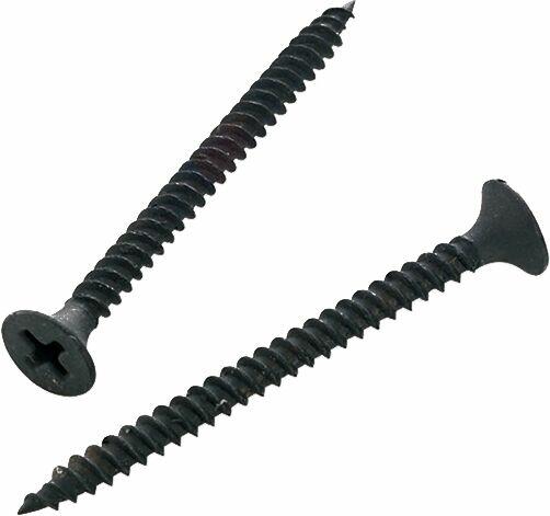 Parafuso de Ferro para Drywall Bemfixa 3,5x25mm Cabeça Chata Preto 10 Peças