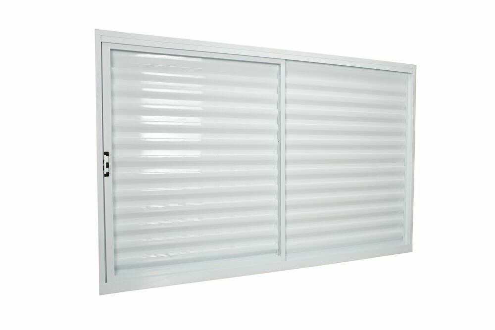 Janela Veneziana de Correr Alumínio 1,00M X 1,50M 3 Folhas Standart Branca CRV
