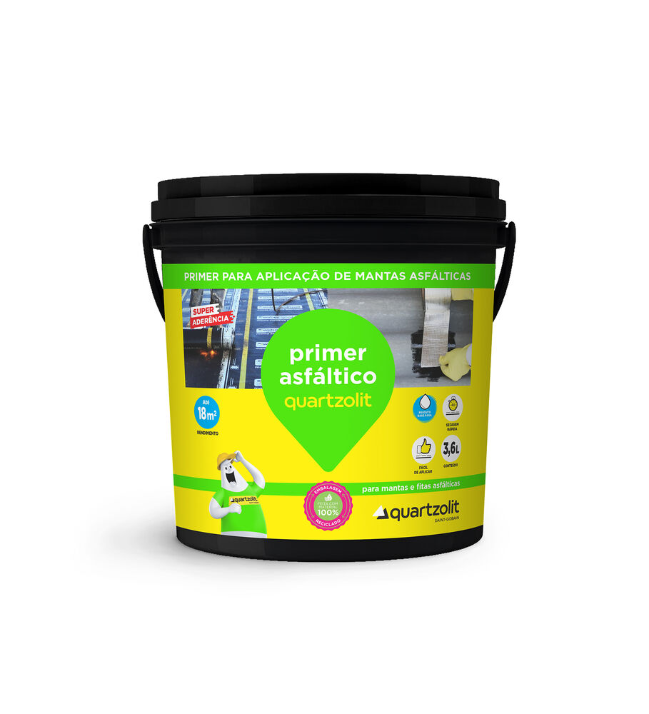 Impermeabilizante Quartzolit Primer Asfáltico 3,6L Marrom Escuro