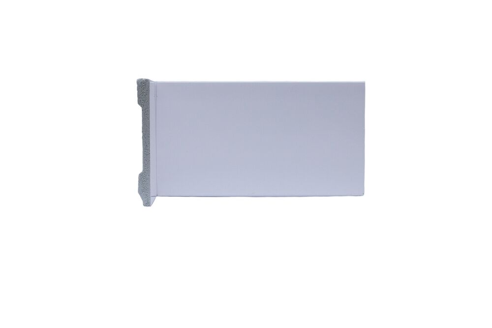 Rodapé Flat Liso Branco 2,40m x 10cm Graddus