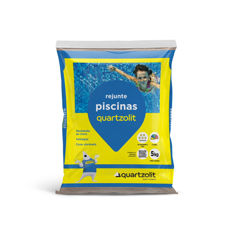 Rejunte Piscina Quartzolit Cinza Platina 5kg