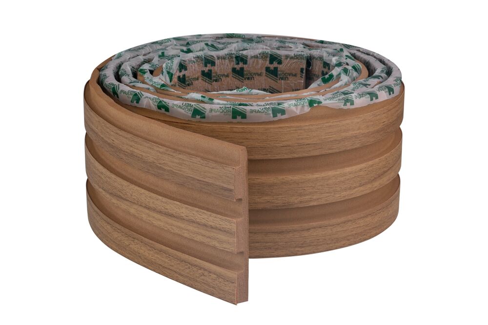 Painel Ripado EVA Autocolante 10cm x 2,5m Madeto Nogueira Natural Meu Rodapé